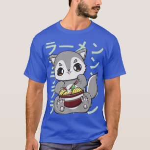 Wolf Eats Ramen And Japanese Noodles 3010 T-Shirt