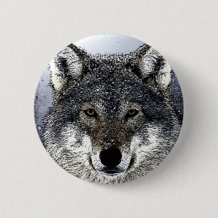 Wolf Eyes 6 Cm Round Badge