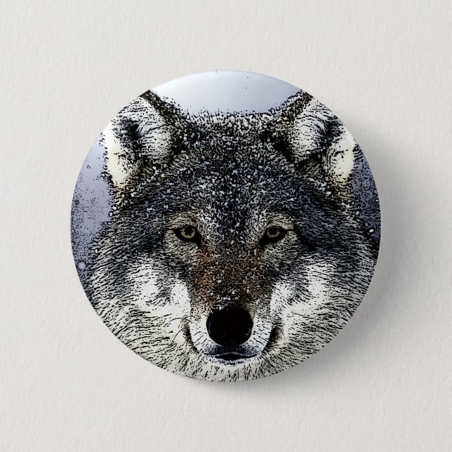 Wolf Eyes 6 Cm Round Badge (Front)