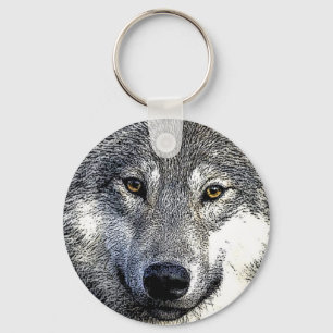 Wolf Eyes Artwork Key Ring