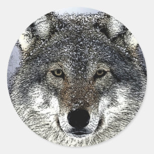 Wolf Eyes Classic Round Sticker