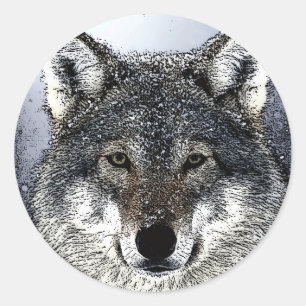 Wolf Eyes Classic Round Sticker