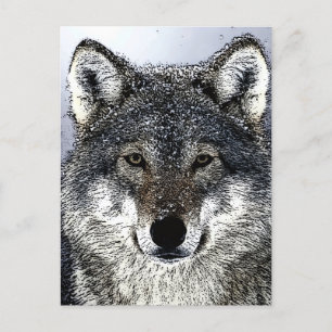 Wolf Eyes Holiday Postcard