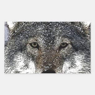 Wolf Eyes Rectangular Sticker