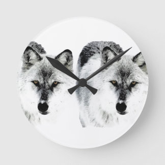 Wolf Eyes Round Clock