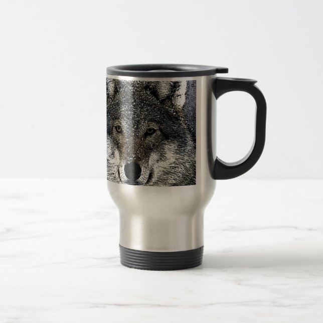 Wolf Eyes Travel Mug (Right)