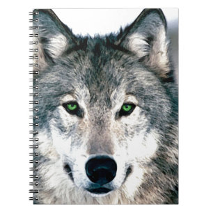 Wolf Eyes wild nature animal Print Notebook