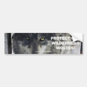 WOLF EYES Wildlife Conservation Bumper sticker