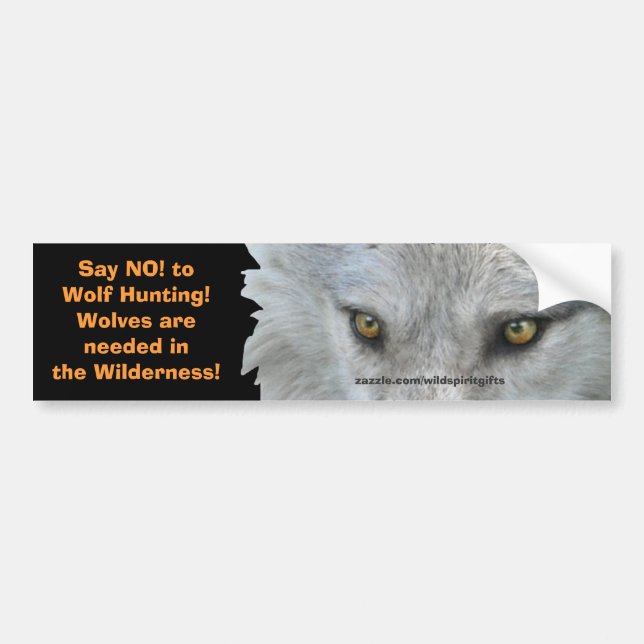 WOLF EYES Wildlife Conservation Bumper sticker (Front)
