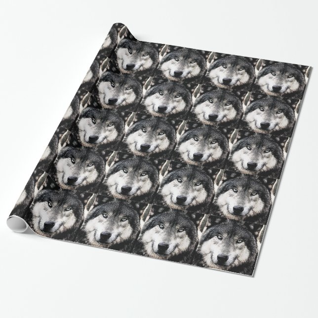 Wolf Eyes Wrapping Paper (Unrolled)