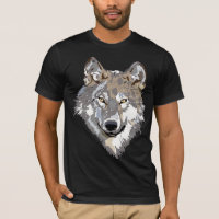wolf face T-shirt