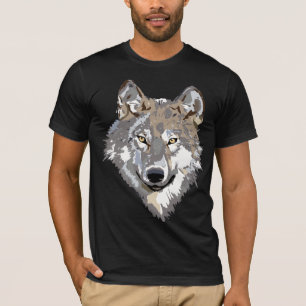 wolf face T-shirt
