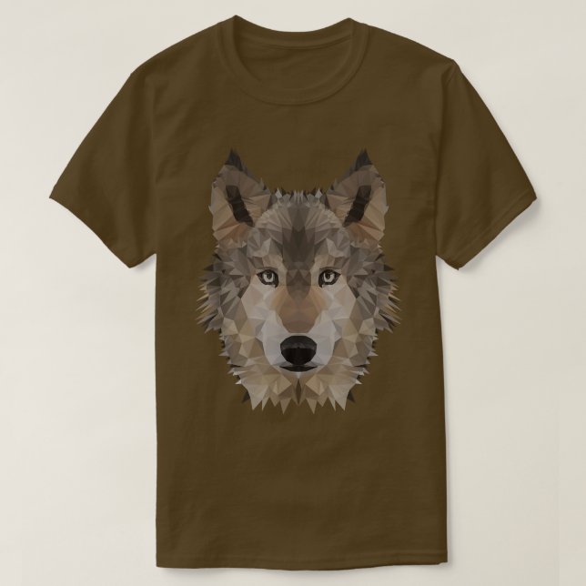 Wolf Fairy Tale Wolves Leitwolf Wolves Polygon  T-Shirt (Design Front)