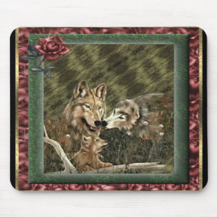 Wolf Family mouse pad