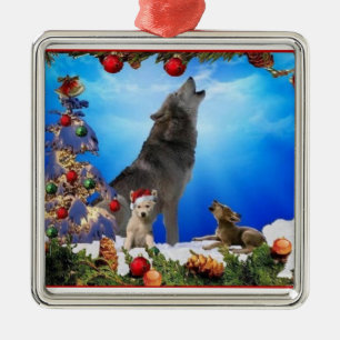 Wolf Family Singers Holiday Tree Ornament