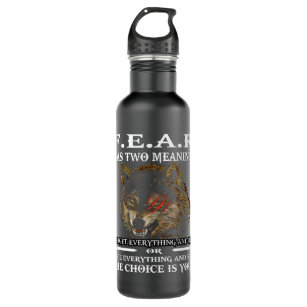 Wolf Fear Has Two Meanings Forget Everything And R 710 Ml Water Bottle