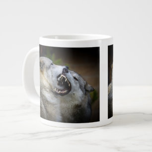 Wolf Fight Large Coffee Mug