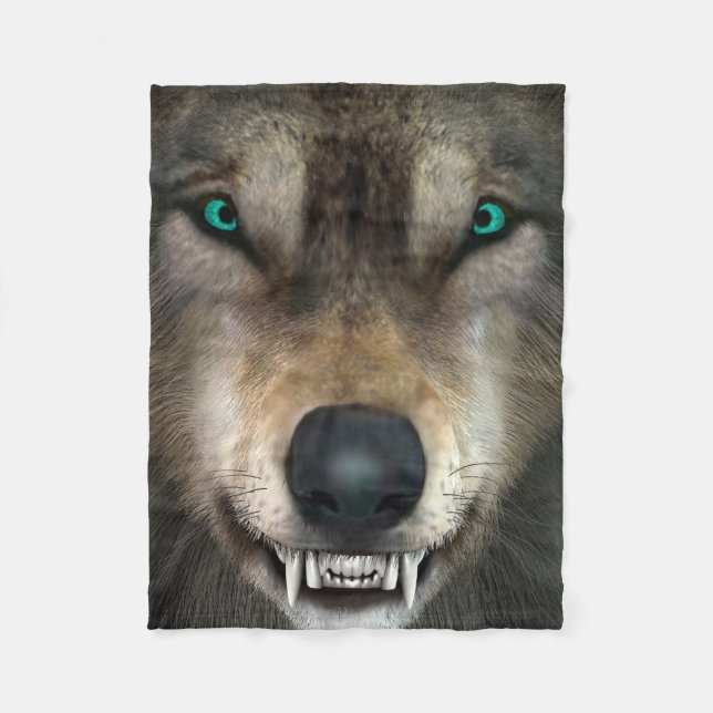 Wolf Fleece Blanket (Front)