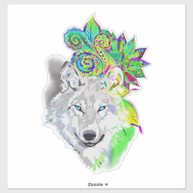 Wolf Floral (Sheet)