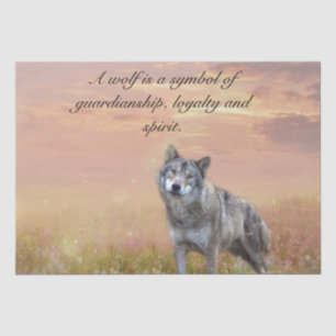 Wolf Flower Field Landscape Tissue Paper