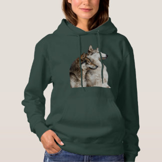 Wolf Forest Green Hoodie