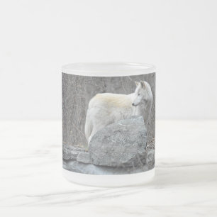 Wolf Frosted Glass Coffee Mug