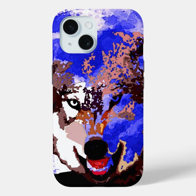 Wolf & Full Moon Case-Mate iPhone Case (Back)