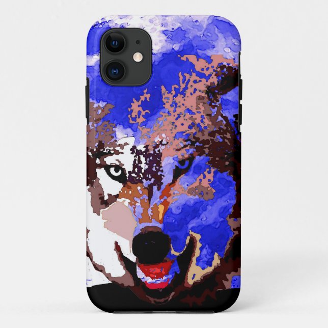 Wolf & Full Moon Case-Mate iPhone Case (Back)