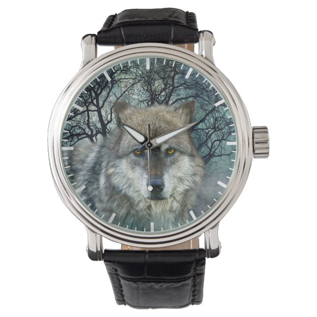 Wolf Full Moon in Fog Watch (Front)