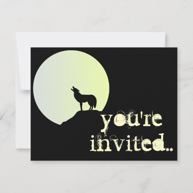 wolf full moon invitation (Front)