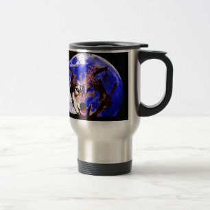 Wolf & Full Moon Travel Mug