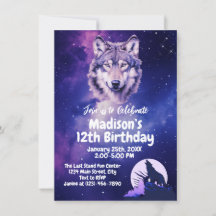 Wolf Galaxy Stars Cosmic Birthday Party