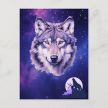 Wolf Galaxy Stars Cosmic Birthday Party