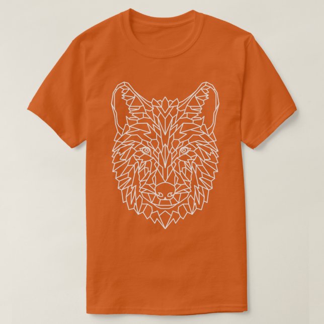 Wolf Geometric as Geometric 1 T-Shirt (Design Front)