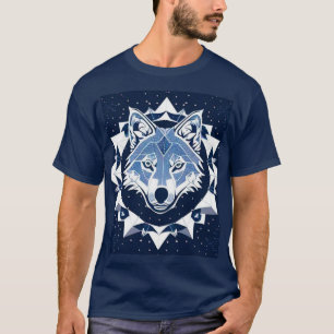 Wolf Geometric Illustration T-Shirt