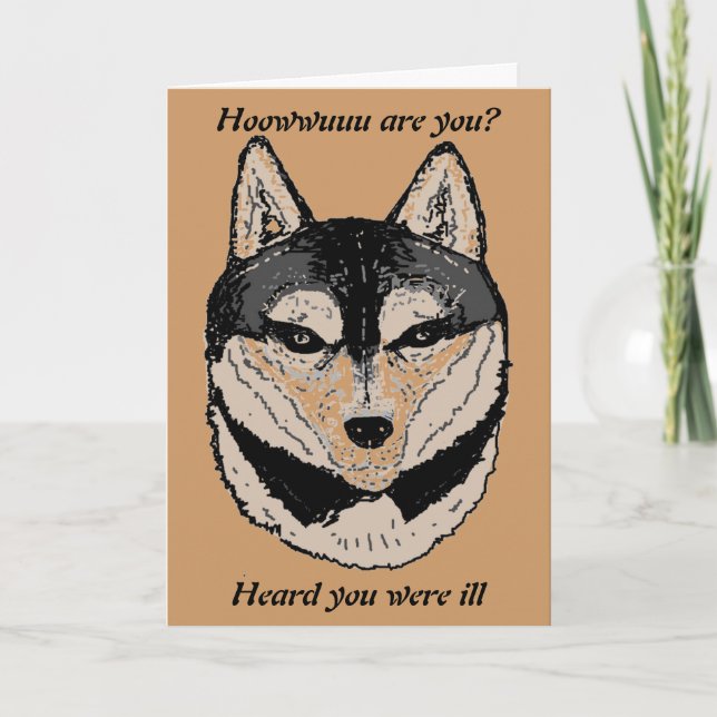 Wolf get well card (Front)