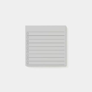 Wolf Gray Checklist Sticky Post-it Notes