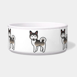 Wolf Grey Alaskan Malamute Dog Illustration