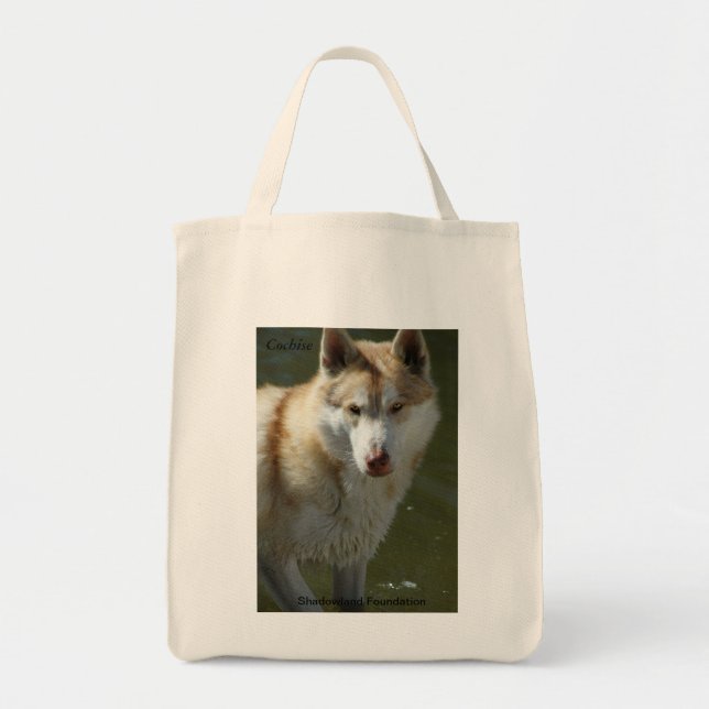 Wolf Grocery Tote Bag (Front)