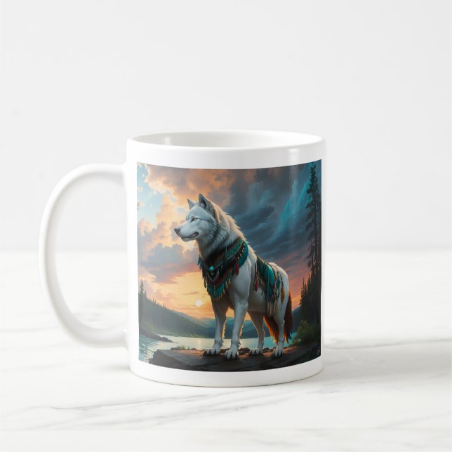 Wolf Guardian Mug (Left)