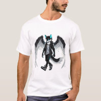 Wolf Guardian with Angel Wings - Mystical Digital