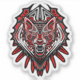 Wolf Haida Tribal Totem Design