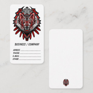 Wolf Haida Tribal Totem Design Business Card
