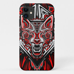 Wolf Haida Tribal Totem Design iPhone 11 Case