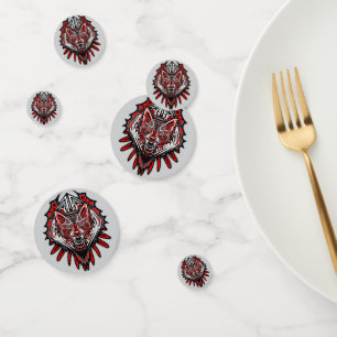 Wolf Haida Tribal Totem Design Confetti