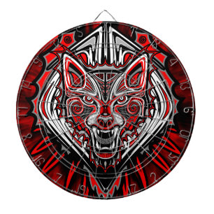 Wolf Haida Tribal Totem Design Dartboard