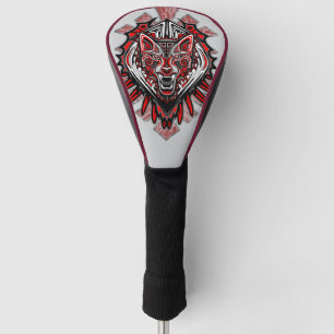 Wolf Haida Tribal Totem Design Golf Head Cover