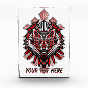 Wolf Haida Tribal Totem Design Photo Block