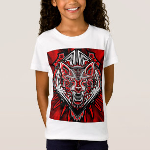 Wolf Haida Tribal Totem Design T-Shirt