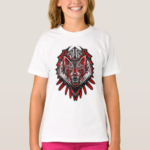 Wolf Haida Tribal Totem Design T-Shirt